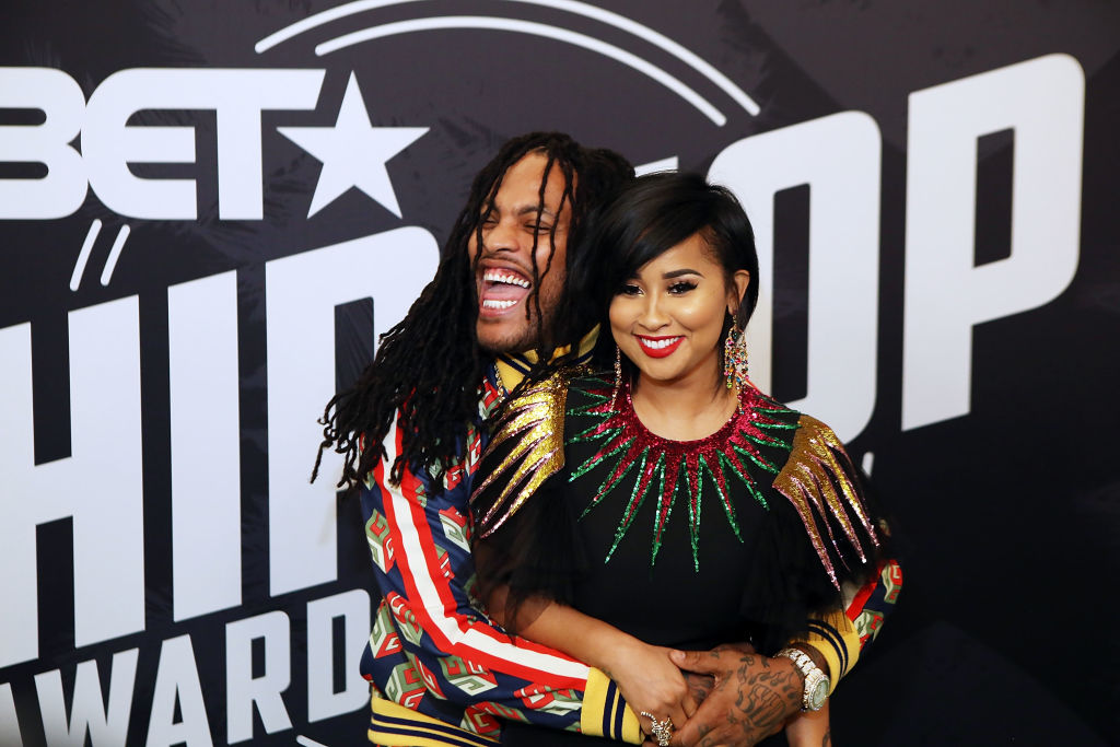 MIAMI BEACH, FL - OCTOBER 06: Rapper Waka Flocka and TV personality Tammy Rivera attends BET Hip Hop Awards 2017 on October 6, 2017 in Miami Beach, Florida.