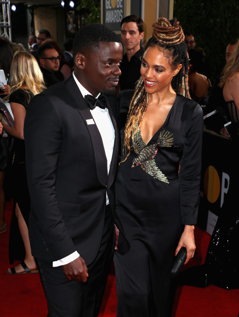 JANUARY 07:  Actor Daniel Kaluuya (L) and girlfriend Amandla Rich celebrate The 75th Annual Golden Globe Awards with Moet & Chandon at The Beverly Hilton Hotel on January 7, 2018 in Beverly Hills, California. 