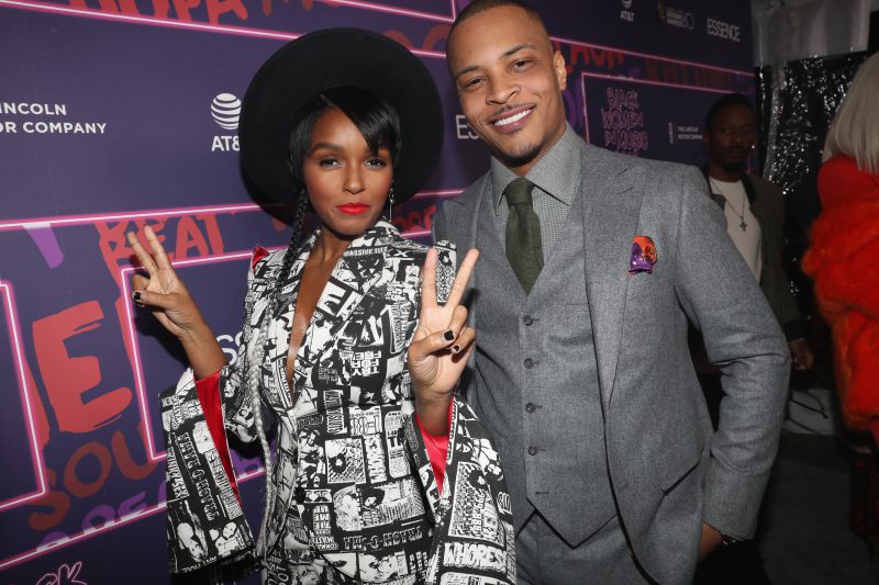 NEW YORK, NY - JANUARY 25:  Janelle Monae and T.I. attends the Essence 9th annual Black Women in Music at Highline Ballroom on January 25, 2018 in New York City. 