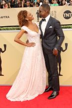 Ryan Michelle Bathe Sterling K Brown 24th Annual Screen Actors Guild (SAGs) Awards 2018 Arrivals held at The Shrine Auditorium in Los Angeles, California.