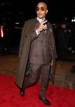 T.I. arrives to Clive Davis in New York