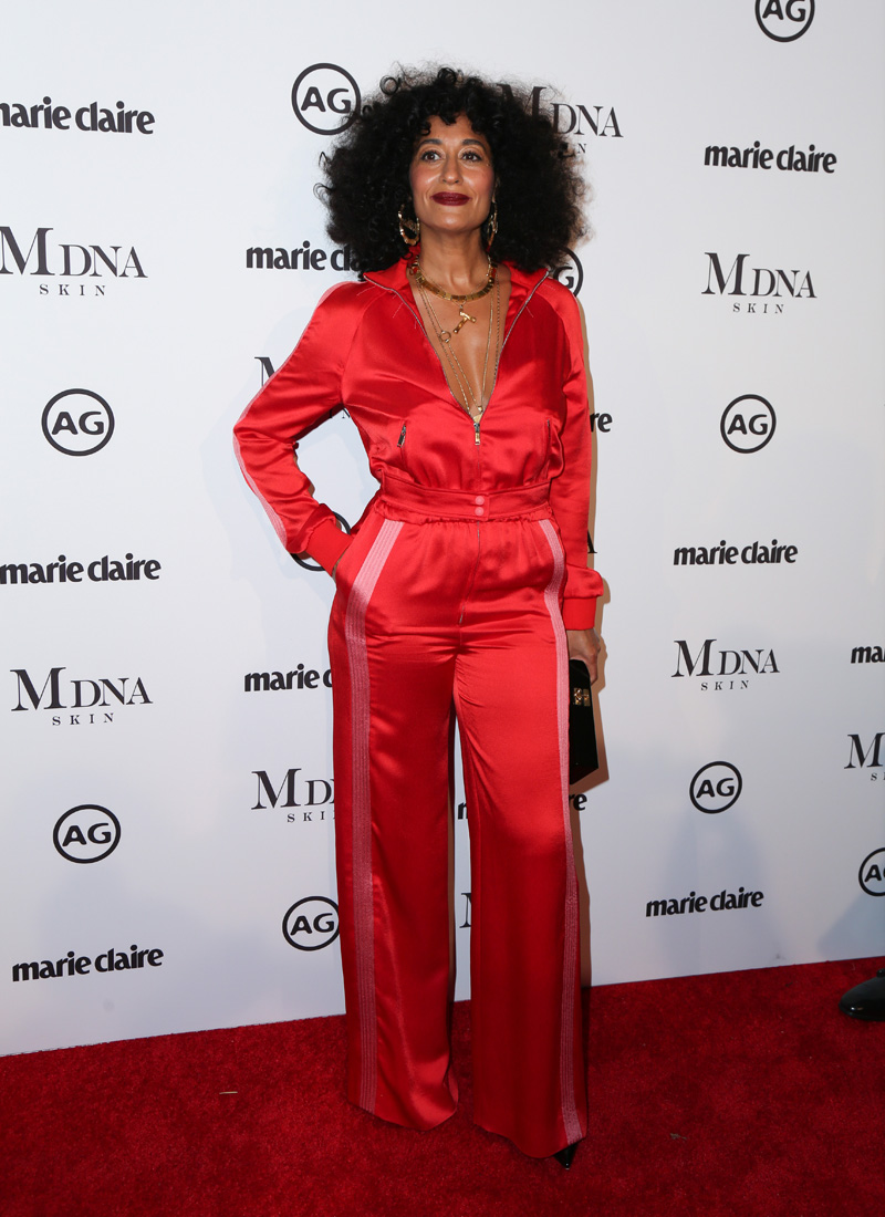 Tracee Ellis Ross WEST HOLLYWOOD, LOS ANGELES, CA, USA - JANUARY 11: Marie Claire's Image Maker Awards 2018 held at Delilah on January 11, 2018 in West Hollywood, Los Angeles, California, United States.