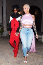 Amber Rose and new boyfriend 21 Savage at Nobu.