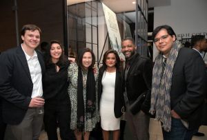 BEVERLY HILLS, CA - FEBRUARY 23: (L-R) Dan Nowak, Francesca Sloane, Evangeline Ordaz, Veena Sud, David Shanks, and John Lopez attend Netflix's 'Seven Seconds' Premiere screening and post-reception in Beverly Hills, CA on February 23, 2018 in Beverly Hills, California.
