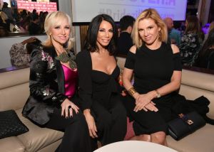 NEW YORK, NY - FEBRUARY 22: Margaret Josephs, Danielle Staub, and Ramona Singer attend WE tv Launches Bridezillas Museum Of Natural Hysteria on February 22, 2018 in New York City.