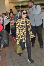 blac chyna arrives at lax airport†amid drama Kim Kardashian gifted her a gift