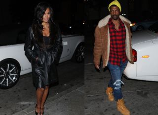 Actress Claudia Jordan and Deon Cole arrive together but walk in separately to Catch LA Restaurant for dinner in West Hollywood