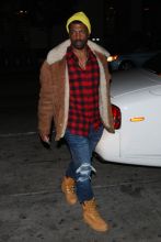 Actress Claudia Jordan and Deon Cole arrive together but walk in separately to Catch LA Restaurant for dinner in West Hollywood