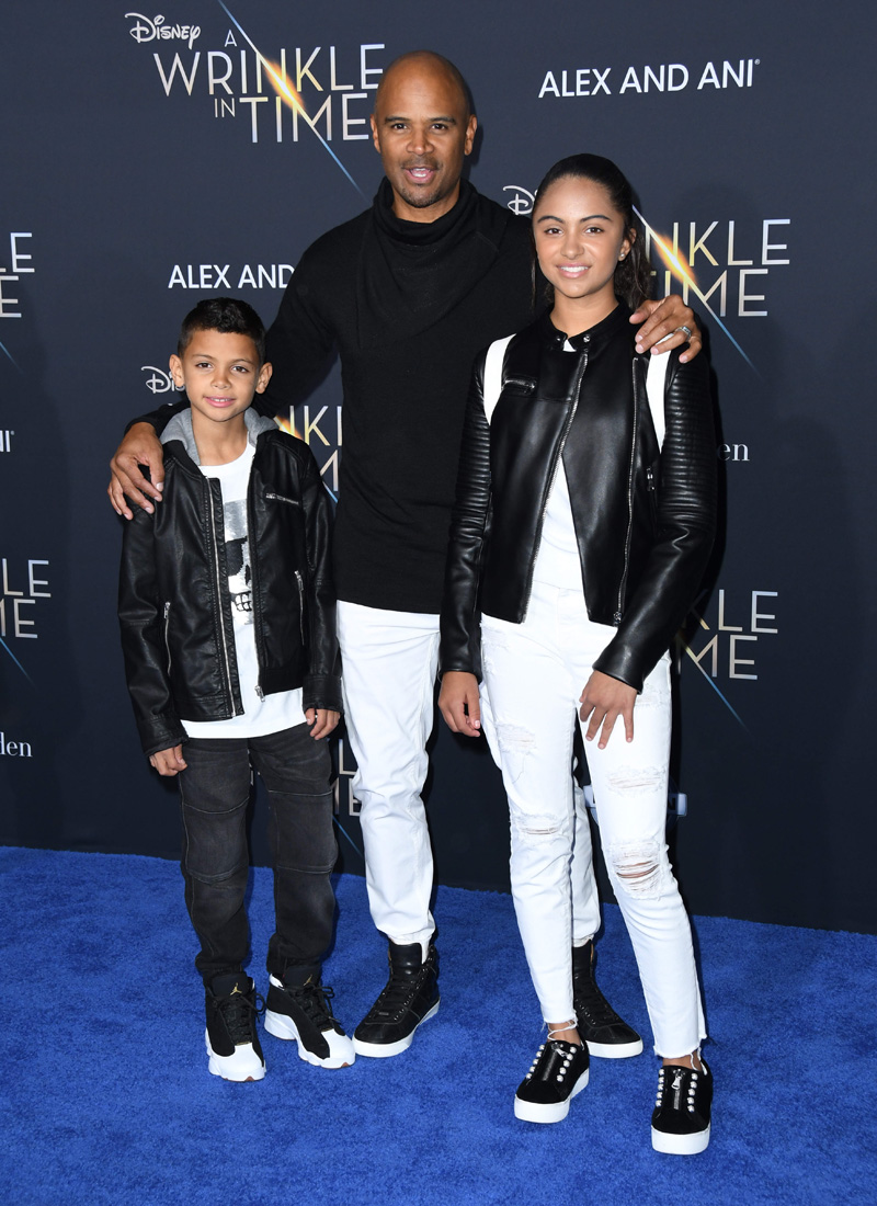 Dondre Whitfield and kids February 26, 2018 - Los Angeles, California, United States - February 26h 2018 - Los Angeles, California USA - The ''A Wrinkle In Time'' Premiere held at the El Capitan Theater, Hollywood, Los Angeles.