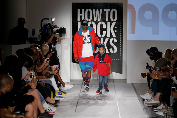 NEW YORK, NY - AUGUST 27:  Fabolous (L) and Johan Jackson walk the runway during BET Digital Presents, How To Rock: Kicks at Milk Studios on August 27, 2015 in New York City.