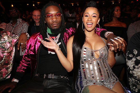 MIAMI BEACH, FL - OCTOBER 06:  (L-R) Offset and Cardi B attend the 2017 BET Hip Hop Awards on October 6, 2017 in Miami Beach, Florida. 