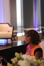 Gayle King listens to opening remarks at the NBWA Women’s Empowerment Summit Luncheon on Saturday, February 17, 2018