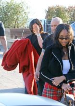 Kylie Jenner and Travis Scott dine with friends at Nobi in Malibu, CA. The new parents left the hotspot with a gang of security in toe as they made their way to their black LaFerrari super car. Recently a LaFerrari was auctioned off for 7.5 million dollars.