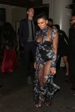 Laura Govan and her boyfriend attend Floyd Mayweather's 41st birthday party held at The Reserve night club in Los Angeles
