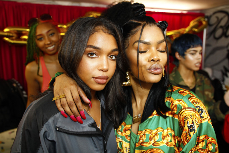 Lori Harvey Teyana Taylor celebrates the grand opening of "Junie Bee Nails" with celeb friends in NYC