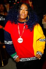 Missy Elliott Teyana Taylor celebrates the grand opening of "Junie Bee Nails" with celeb friends in NYC