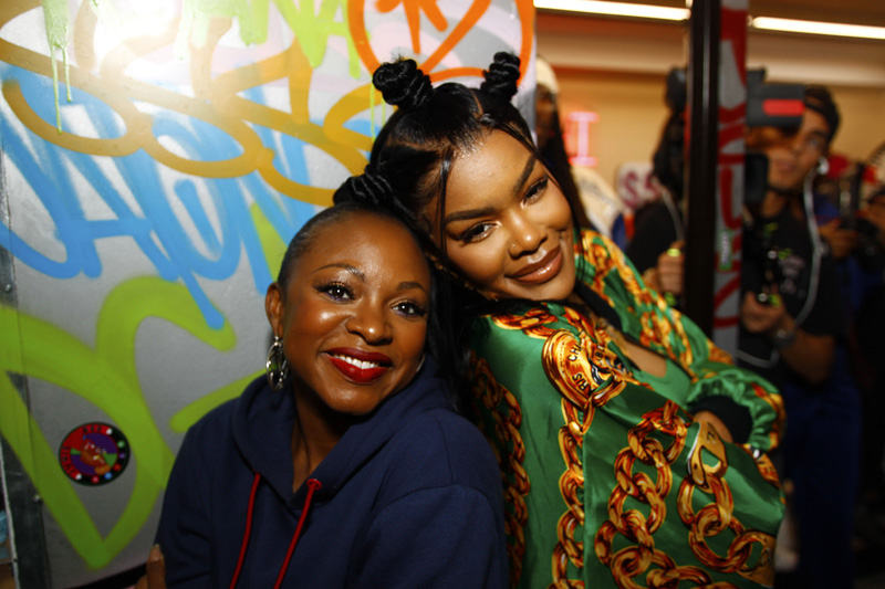 Naturi Naughton Teyana Taylor celebrates the grand opening of "Junie Bee Nails" with celeb friends in NYC