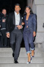 Russell Wilson and Ciara were spotted arm-in-arm while leaving Tom Ford Fashion Show 2018 in New York City