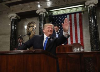 Washington, District of Columbia, United States of America - U.S. President Donald Trump delivers his State of the Union address to a joint session of the U.S. Congress on Capitol Hill in Washington, U.S.