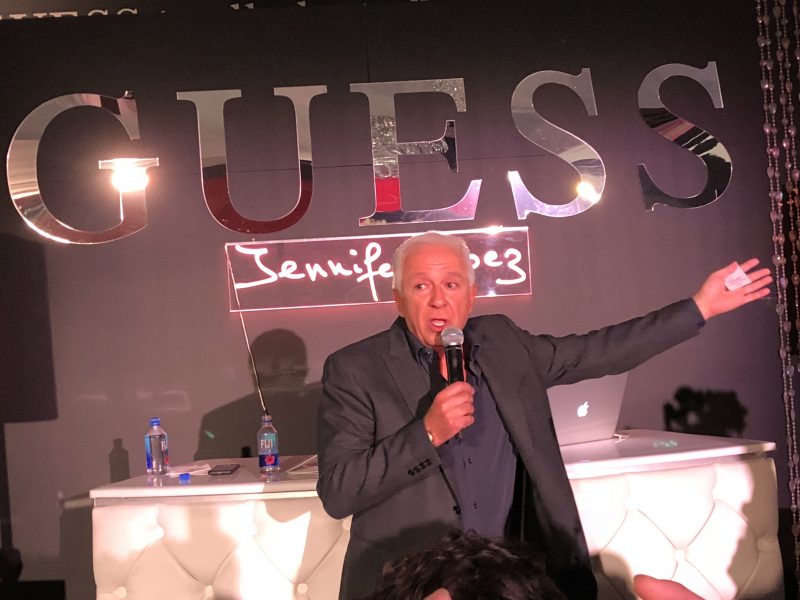 Paul Marciano made an appearance at a party for his brand Guess on Wednesday, January 31, the same day that model Kate Upton accused him of sexual misconduct. Paul addressed the audience at his #JLOxGuess event, but did not speak about the allegations from Kate. 