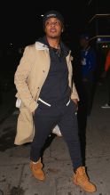 Rapper T.i arrives to nice guy. To celebrate with nipsey hussle. for his new album release party.