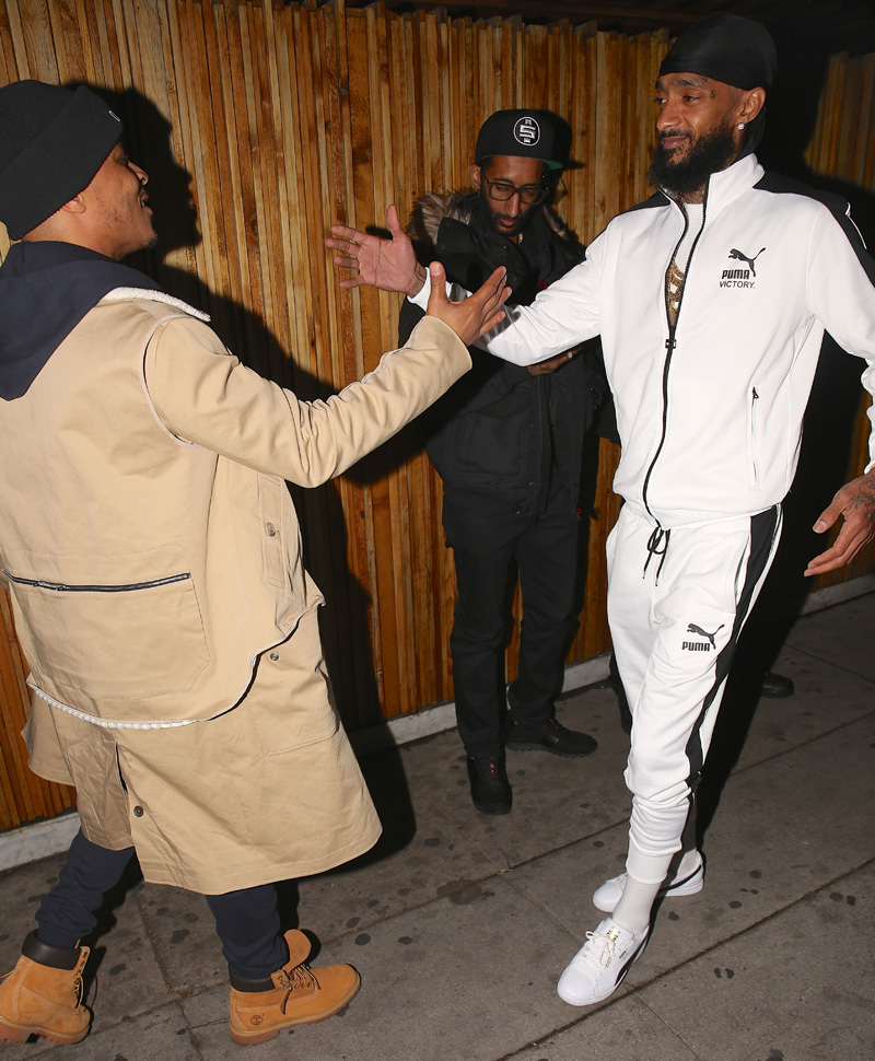 Cream sweatsuit worn by Nipsey Hussle in the music video Victory Lap