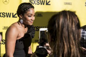 World Premiere of The Last O.G. at the Paramount Theater in Austin, Texas. Panel: Star and Executive Producer Tracy Morgan, star Tiffany Haddish and director Jorma Taccone Moderated by Ramin Setoodeh, Variety NYC Bureau Chief