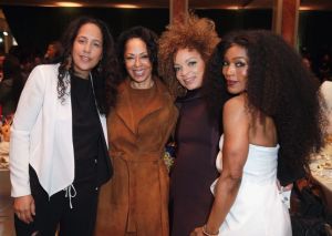 BEVERLY HILLS, CA - MARCH 01: Angela Bassett (R) Gina Bythewood-Prince Ruth Carter attend the 2018 Essence Black Women In Hollywood Oscars Luncheon at Regent Beverly Wilshire Hotel on March 1, 2018 in Beverly Hills, California.