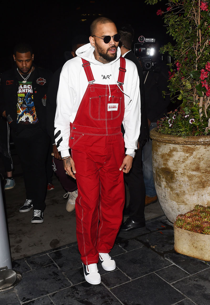 Chris Brown Attends A Party at The Dream Hotel in Los Angeles