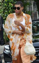 EJ Johnson the son of Basketball legend Magic Johnson looks very fashionable as he leaves lunch at the Ivy Restaurant in Beverly Hills, Ca