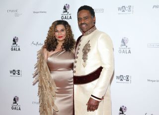 LOS ANGELES, CA - MARCH 17: Tina Knowles (L) and Richard Lawson attend WACO Theater's 2nd annual Wearable Art Gala on March 17, 2018 in Los Angeles, California.