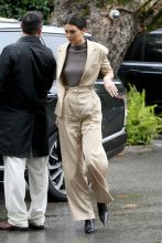 Kendall Jenner, Kris Jenner and Kyle Richards arrive at Hotel Bel Air for Khloe Kardashian's baby shower in Los Angeles, California. It was a rainy day in LA as fmily and friends gathered to celebrate the imminent arrival of Khloe's baby girl with boyfriend Tristan Thompson.