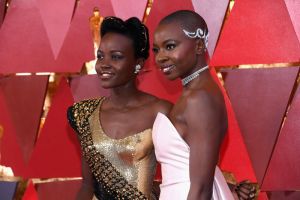HOLLYWOOD, CA - MARCH 04: Lupita Nyong'o (L) and Danai Gurira attend the 90th Annual Academy Awards at Hollywood & Highland Center on March 4, 2018 in Hollywood, California.