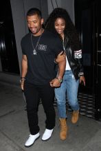 Ciara and Russell Wilson are all smiles as they leave Craig's Restaurant after having dinner in West Hollywood