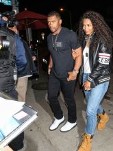 Ciara and Russell Wilson are all smiles as they leave Craig's Restaurant after having dinner in West Hollywood