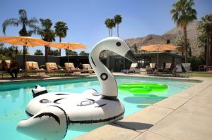 PALM SPRINGS, CA - APRIL 14: View of the atmosphere at Interscope Coachella House 2018 on April 14, 2018 in Palm Springs, California.