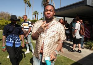 PALM SPRINGS, CA - APRIL 14: DJ Mustard attends Interscope Coachella House 2018 on April 14, 2018 in Palm Springs, California.