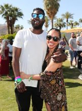 PALM SPRINGS, CA - APRIL 14: Tunji Balogun (L) and Rochelle Balogun attends Interscope Coachella House 2018 on April 14, 2018 in Palm Springs, California.