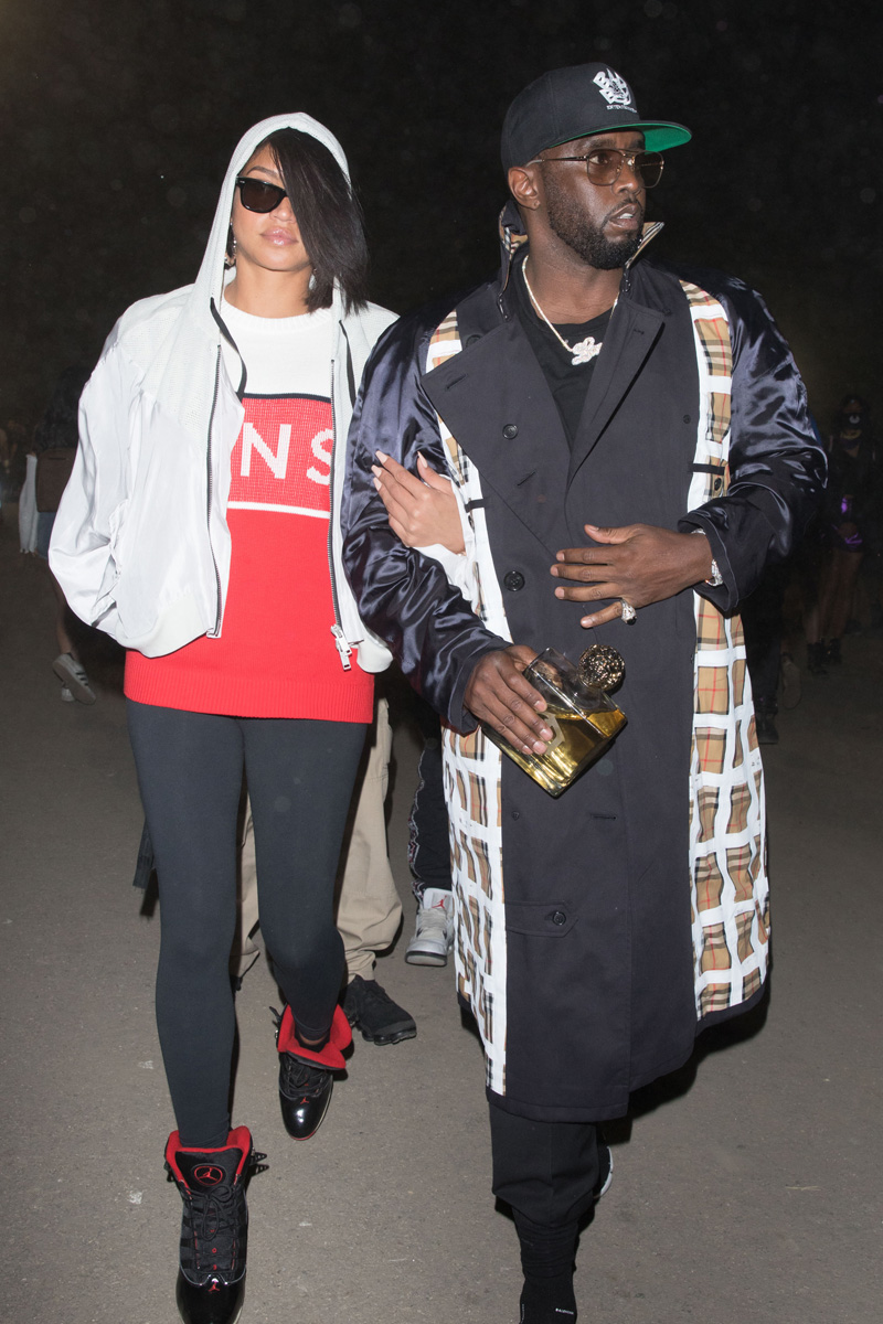 Cassie and P.Diddy are both seen arriving together at the Neon Carnival during Coachella Weekend.