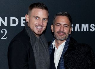 Charly DeFrancesco and Marc Jacobs attend the "Zoolander 2" world premiere at Alice Tully Hall in New York City. LAN