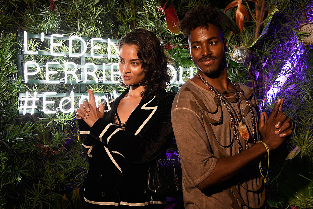 MIAMI BEACH, FL - NOVEMBER 29: Shanina Shaik and DJ Rukus attend the L'Eden By Perrier-Jouet opening night in partnership with Vanity Fair at Casa Faena on November 29, 2016 in Miami Beach, Florida.