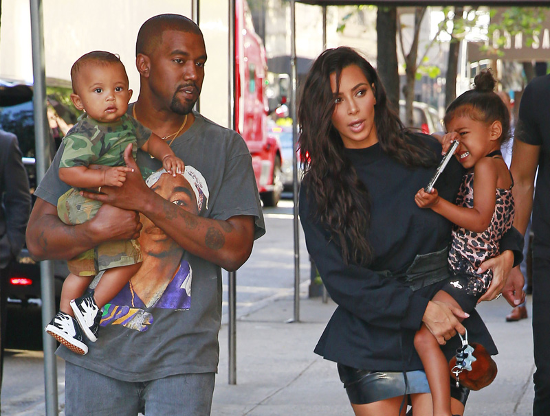 Kim Kardashian and Kanye West bring kids North and Saint West to Serendipity restaurant in New York City