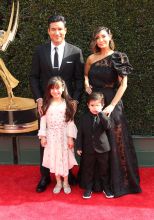45th Annual Daytime Emmy Awards 2018 Arrivals held at the Pasadena Civic Center in Pasadena, California. Mario Lopez, Courtney Mazza