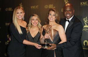 45th Annual Daytime Emmy Awards 2018 Press Room held at the Pasadena Civic Center in Pasadena, California. Nancy O'Dell, Kevin Frazier, "Entertainment Tonight"