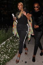EJ Johnson and NeNe Leakes are spotted leaving from Craig's Restaurant after having dinner in West Hollywood