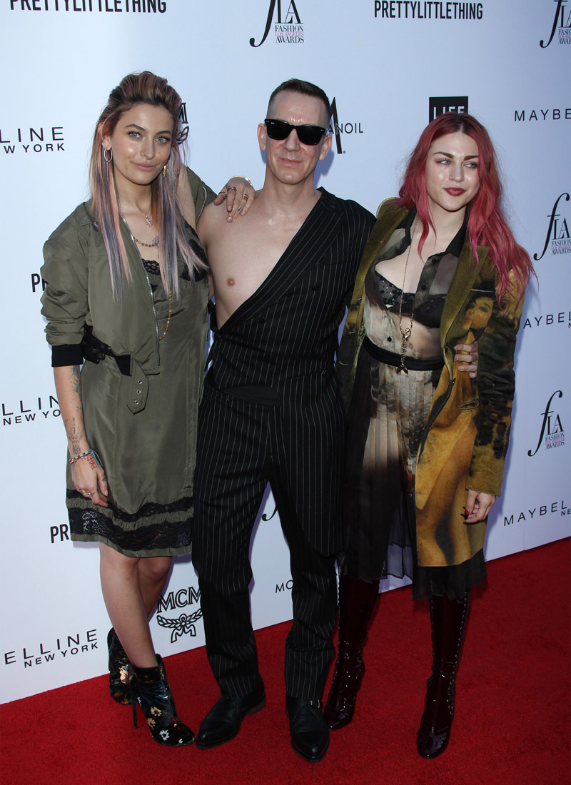 Paris Jackson Jeremy Scott Frances Cobain APRIL 08: The Daily Front Row's 4th Annual Fashion Los Angeles Awards held at the Beverly Hills Hotel on April 8, 2018 in Beverly Hills, Los Angeles, California, United States