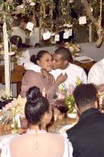 Tia Mowry's baby shower party at Il Pastaio in Beverly Hills