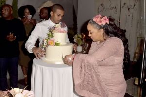 Tia Mowry's baby shower party at Il Pastaio in Beverly Hills