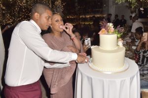 Tia Mowry's baby shower party at Il Pastaio in Beverly Hills
