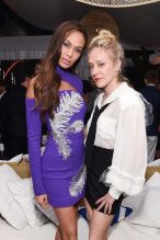 CANNES, FRANCE - MAY 11: (L-R) Joan Smalls and Chloe Sevigny attend at Nikki Beach on May 11, 2018 in Cannes, France.